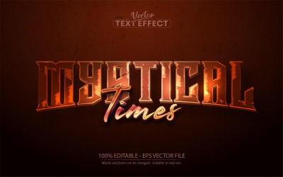 Mystische Zeiten - Bearbeitbarer Texteffekt, mittelalterlicher Textstil, grafische Illustration