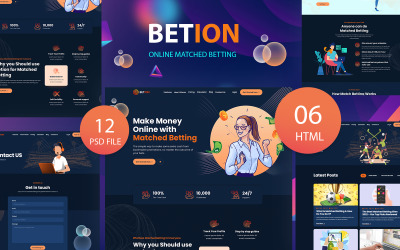 Betion - HTML-mall för matchade betting online