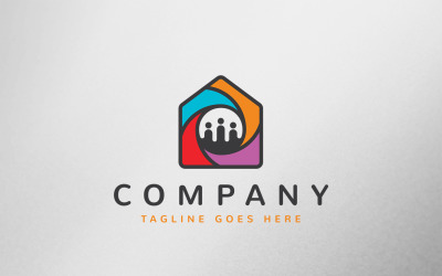 Design de Modelo de Logotipo de Team House