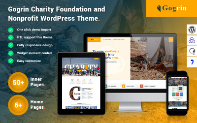 Gogrin - Charity Foundation e Tema WordPress sem fins lucrativos