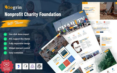 Gogrin - Fondation caritative et thème WordPress à but non lucratif