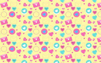 Minimal love pattern for valentine's day