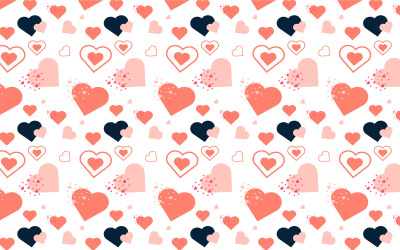 Vector de decoración de patrón de amor abstracto