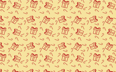 Weihnachtsmuster auf goldenem Hintergrund