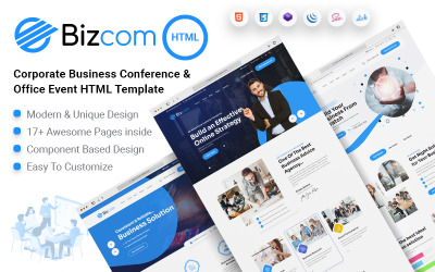 Bizcom - HTML-sjabloon voor zakelijke kantoorevenementen