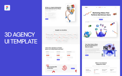 3D Agency UI Figma Template