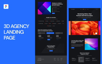3D-Agentur-Landingpage-Vorlage