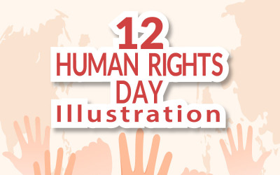 12 İnsan Hakları Günü İllüstrasyonu