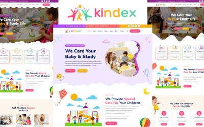 Kindex - Modèle HTML5 pour la maternelle et les soins aux bébés