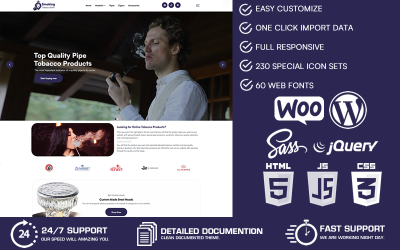 Kouření – obchod s tabákem WooCommerce téma WordPress