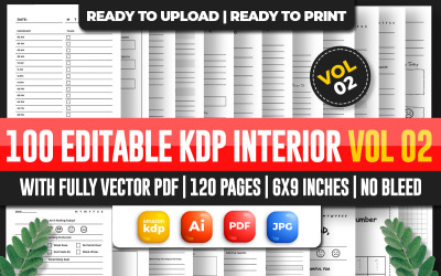 Pack d&amp;#39;intérieur KDP méga modifiable Vol 02
