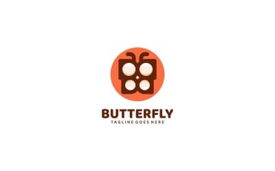 Schmetterlings-einfaches Maskottchen-Logo Vol.2