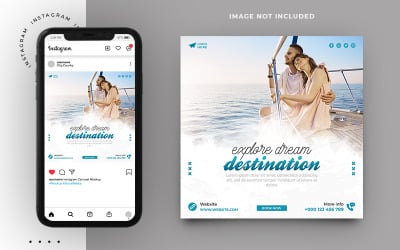 Design von Bannervorlagen für Social Media-Reisebüros