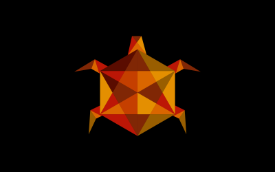 Plantilla de logotipo de tortuga colorida