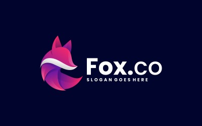 Estilo de logotipo degradado Fox 1