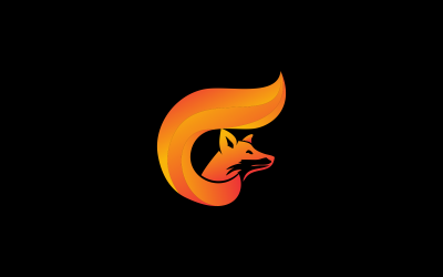 Plantilla de logotipo colorido Fox Letter G