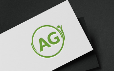 Modèle de conception de logo de lettre et d&amp;#39;agriculture AG