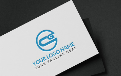 Modello di progettazione del logo della lettera CG
