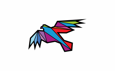 Ptáci mnoho barev Logo šablona