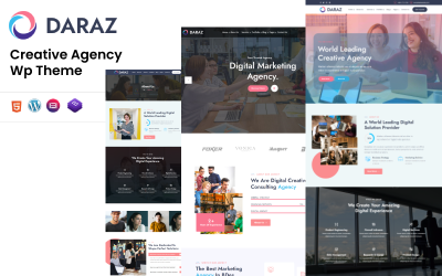 Daraz - motyw agencji kreatywnej Elementor Wordpress