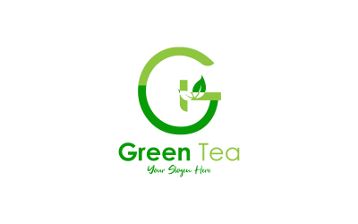 Logo zielonej herbaty/herbata naturalna/herbata ziołowa