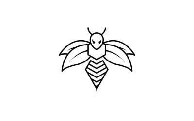 Honey bee animal logo vector V2