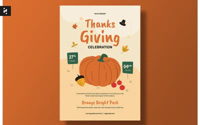 Modèle de Flyer de Thanksgiving
