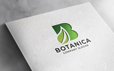 Logotipo profesional de la letra B de Botanica