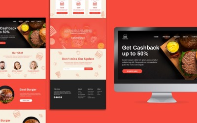 Burger City Food PSD Template