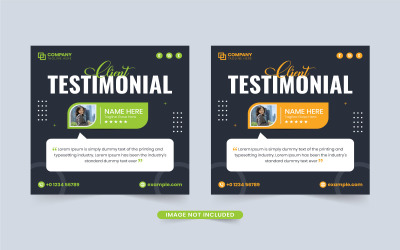 Creative Client Testimonial Vector