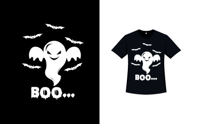Funny Ghost T-shirt Vector Illustration