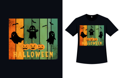 Halloween skrämmande T-shirt Vintage Design