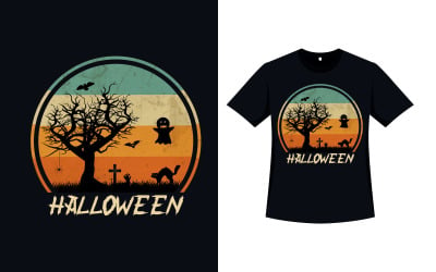 Halloween Stylish Retro Color T-shirt