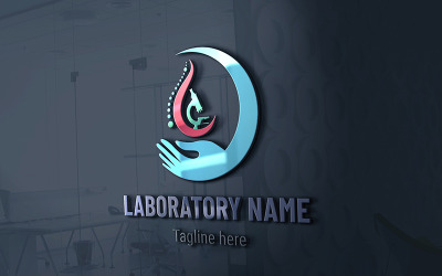 Modelo de Logotipo de Laboratório Médico