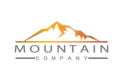 Modello vettoriale del logo della montagna 2