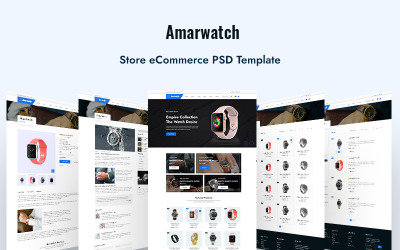 Plantilla PSD de comercio electrónico de Amarwatch-Store