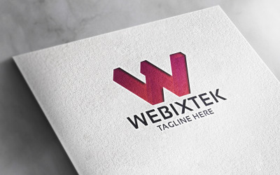 Logo professionale della lettera W di Webixtek