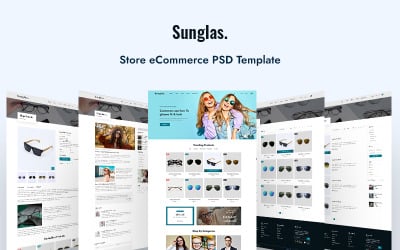PSD шаблон электронной коммерции Sunglas-Store