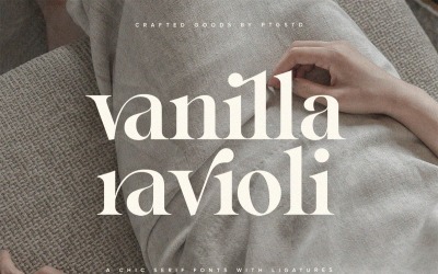 Vanília Ravioli | Elegáns ligatúra betűtípus