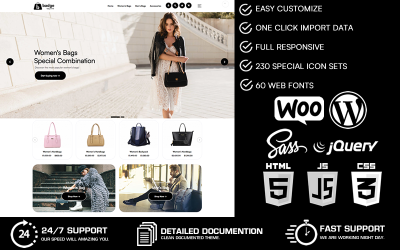 Badge – тема WordPress WooCommerce Bag Shop