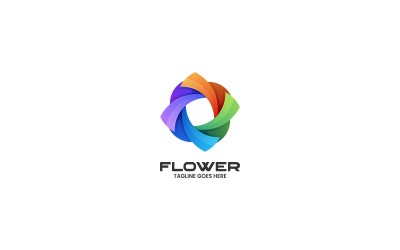 Barevné logo přechodu květin 1