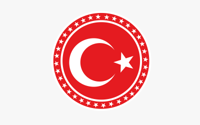 29 Ekim Festa della Repubblica Turca Bandiera Vettore