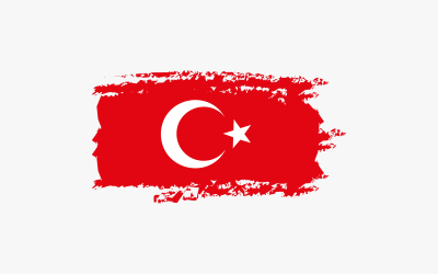 29 Ekim Turkije Vlag Potlood Art Vector
