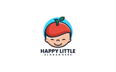 Glückliches kleines Cartoon-Logo