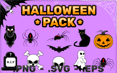 Halloween Day Characteristic Element Vector Design