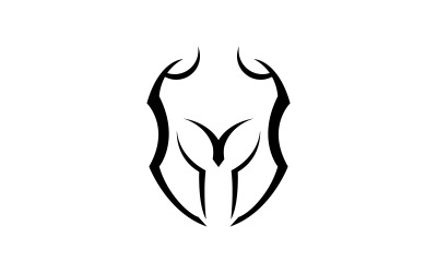 Spartan helmet logo template. Vector illustration V2