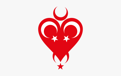 Turkiet flagga Föreställ designvektor