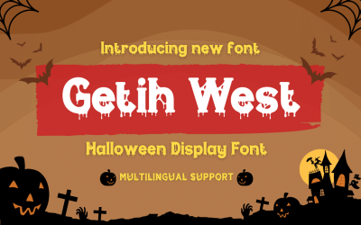 Getih West Es ist eine Halloween-Schriftart