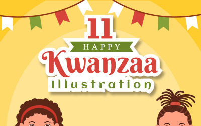 11 Happy Kwanzaa Holiday Afrikaanse illustratie