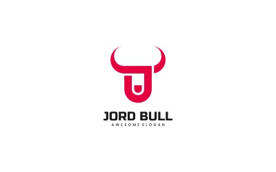 Jord Bull einfacher Logo-Stil